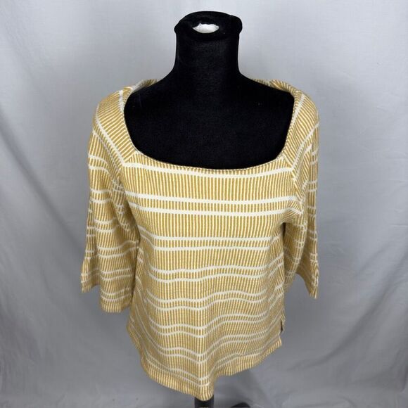 Anthropologie Postmark Square Neck 3/4 Sleeve Top - Women’s M - Picture 3 of 9